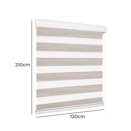 Blackout Zebra Roller Blind Curtains 120x210 Beige