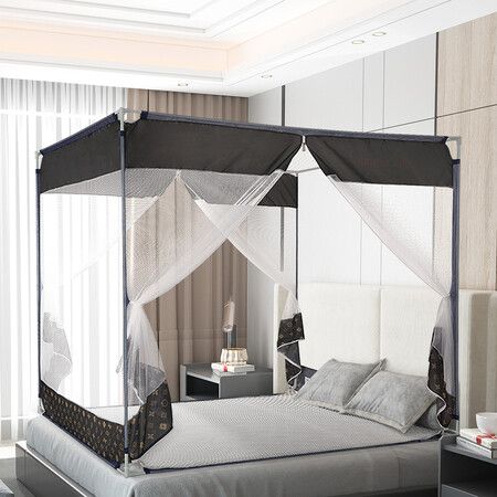 Mosquito Bed Nets Foldable Canopy Square Grey