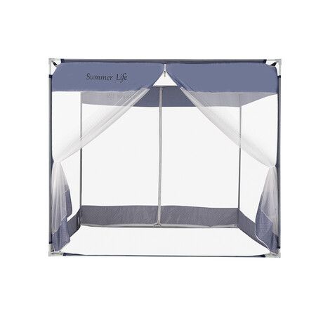 Mosquito Bed Nets Foldable Canopy Square Blue