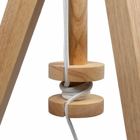 Tripod Floor Lamp Wooden Modern Natural