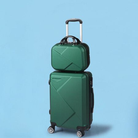 2pcs 20"Travel Luggage Set Green