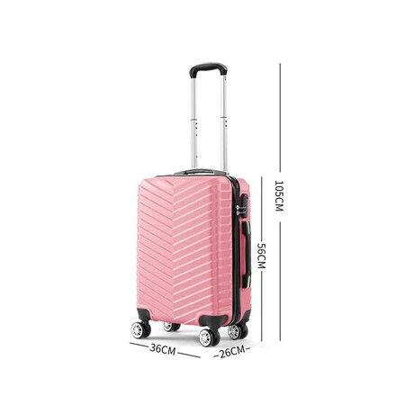 20" Carry On Travel Luggage Rose 20 inch