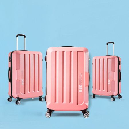 20"24"28" 3PC Luggage Sets Rose Gold