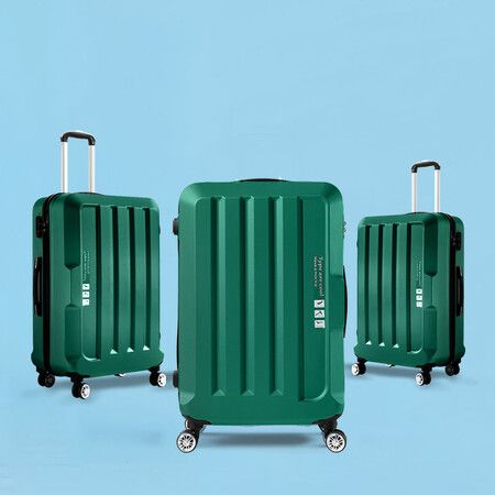 20"24"28" 3PC Luggage Sets Green