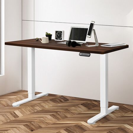 Motorised Standing Desk Adjustable 140cm Walnut 1000x 1MM