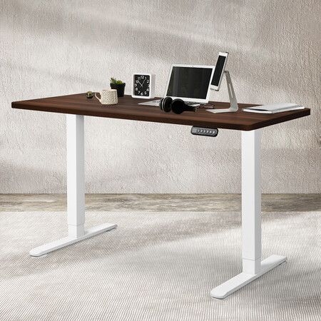 Motorised Standing Desk Adjustable 140cm Walnut 1000x 1MM