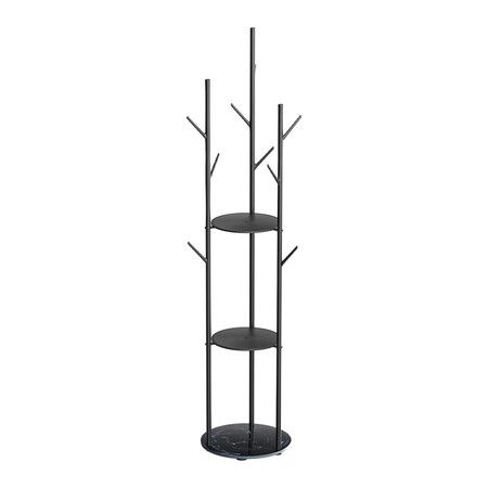 Coat Rack Clothes Stand 8 Hook Organizer Black