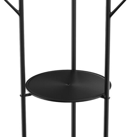 Coat Rack Clothes Stand 8 Hook Organizer Black