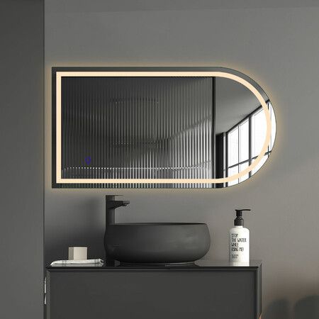 LED Wall Mirror Arch Anti-fog 50*90cm 50x90