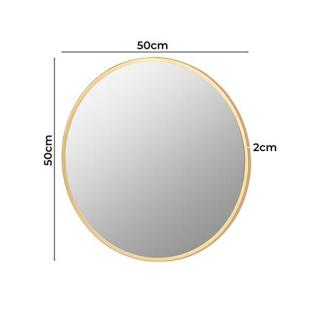 Wall Mirror Round Bathroom Decor 50cm