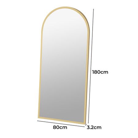 Floor Mirror Full Length Mirrors 1.8M Gold White