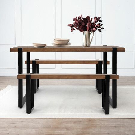 Wooden Dining Sets 1XTable+2X