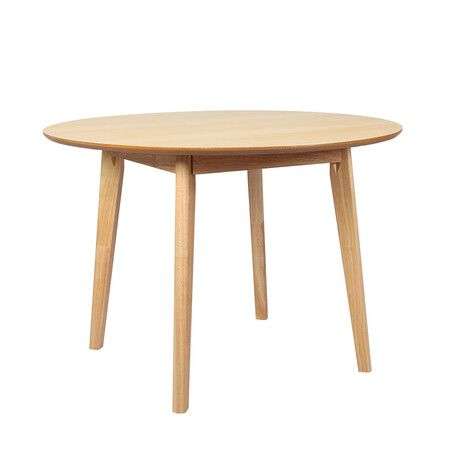 Dining Table Round Rubberwood Base 120cm Natural 120 CM