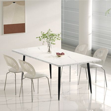 Steel Dining Table 4-6 Seater 150cm