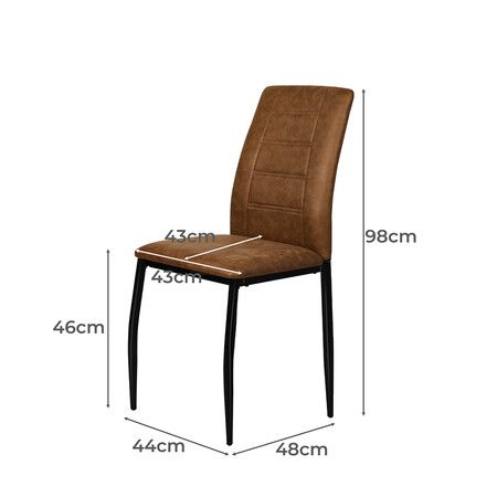 2x Dining Chairs Leathaire Kitchen