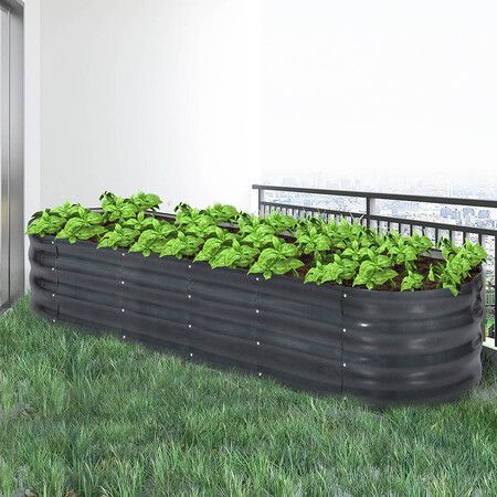 Garden Bed Planter Raised Coated 320x80x42cm