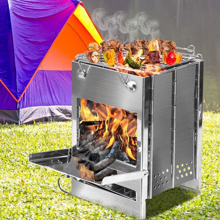 Camp Stove Camping Wood BBQ Grill Medium