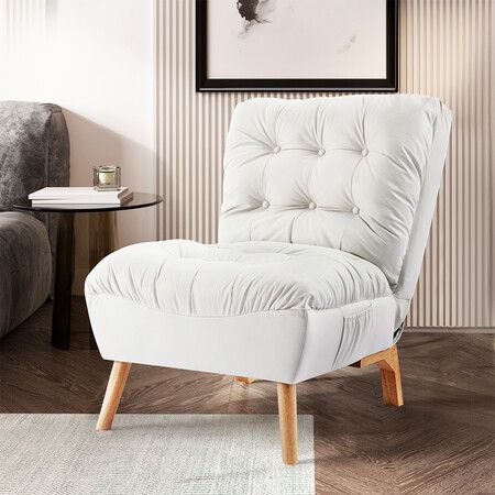 Lounge Accent Chair Sofa Recliner Cream