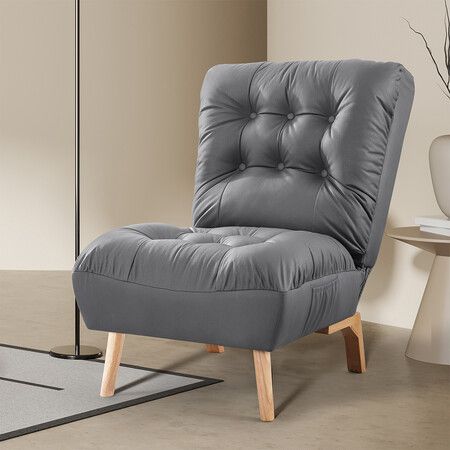 Accent Chair Sofa Recliner Adjustable Grey