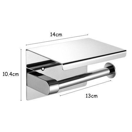 Toilet Paper Holder Roll Bath Tissue Silver