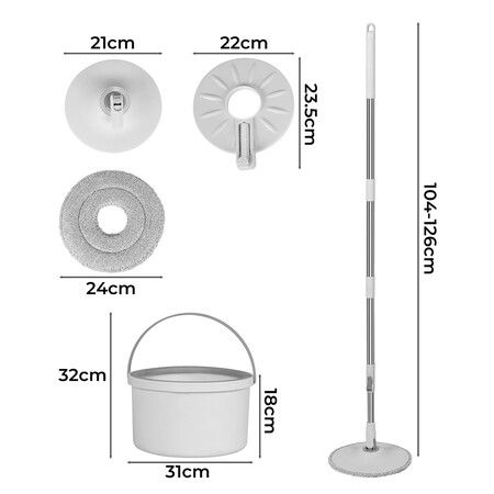 Spin Mop and Bucket Set Dry