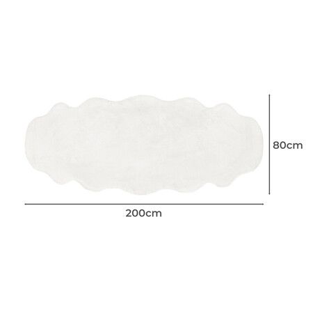 Floor Rug Area Rugs Cloud Fluffy 80X200cm White