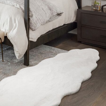 Floor Rug Area Rugs Cloud Fluffy 80X200cm White