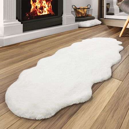 Floor Rug Area Rugs Cloud Fluffy 80X200cm White