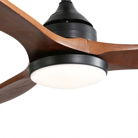 52'' Ceiling Fan DC Motor LED Walnut