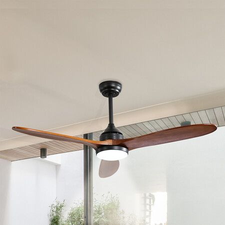 52'' Ceiling Fan DC Motor LED Walnut