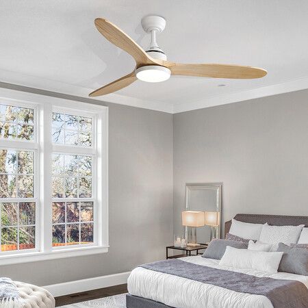 52'' Ceiling Fan LED Light DC Natural