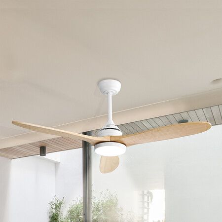 52'' Ceiling Fan LED Light DC Natural