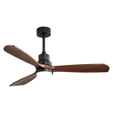 52'' Wood Ceiling Fan DC Motor Walnut