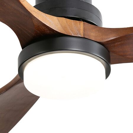 52'' Wood Ceiling Fan DC Motor Walnut