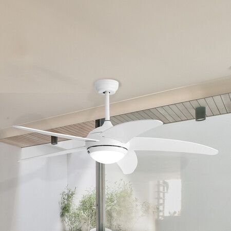 Ceiling Fan 52'' DC Motor Wood White