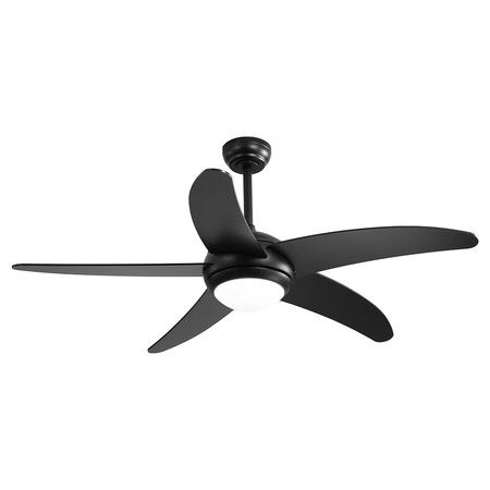 52'' Ceiling Fan LED Light DC Black