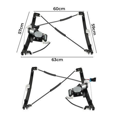 Pair Electric Window Regulator Right+Left