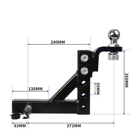 Adjustable Tow Bar Tongue Hitch