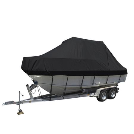 Boat Cover 14-16 FT Trailerable Weatherproof Black 16FT