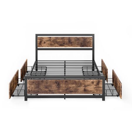 Industrial Bed Frame Double Mattress