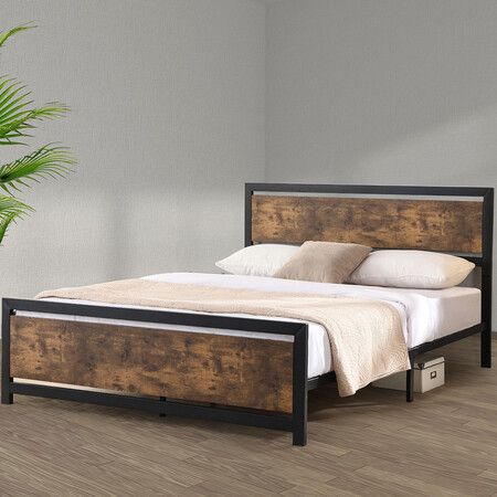 Metal Bed Frame Mattress Base Queen