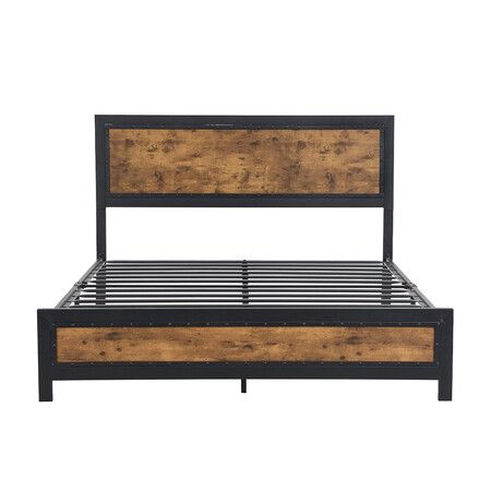 Metal Bed Frame Mattress Base Queen