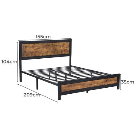 Metal Bed Frame Mattress Base Queen