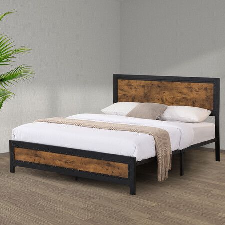 Metal Bed Frame Mattress Base Queen