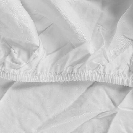 3pcs Sinigle Size 100% Bamboo Bed Sheet Set in White Colour Single