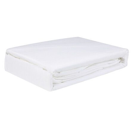 3pcs Sinigle Size 100% Bamboo Bed Sheet Set in White Colour Single