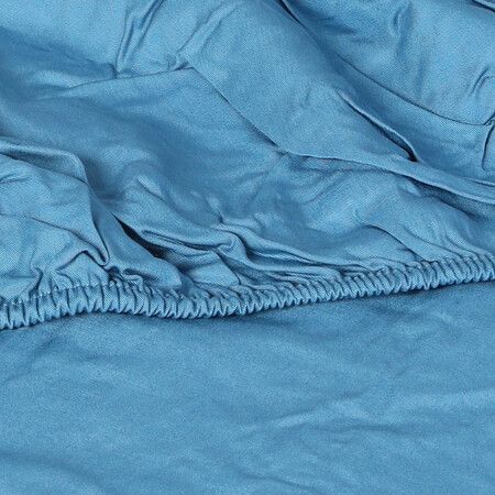 3pcs Sinigle Size 100% Bamboo Bed Sheet Set in Blue Colour Single