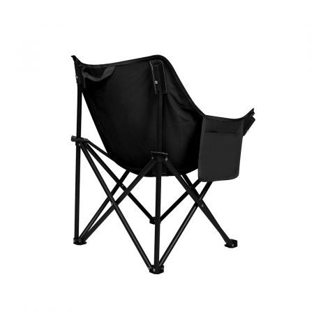 Folding Camping Moon Chair Lightweight Black