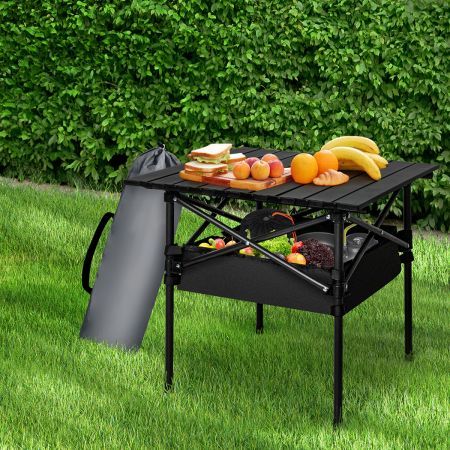 Folding Camping Table Portable Black