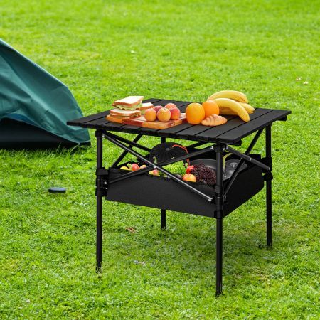 Folding Camping Table Portable Black